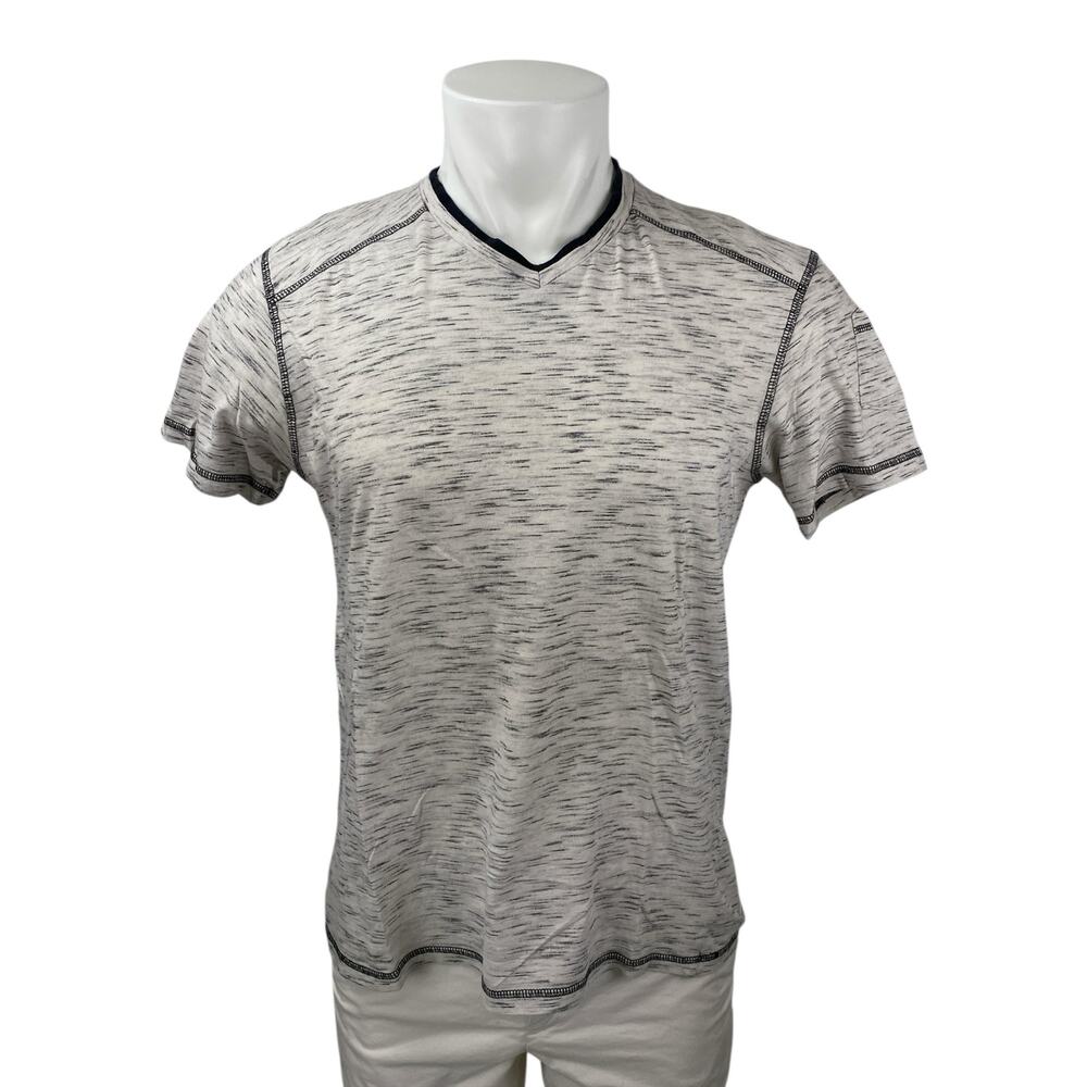 Modern Culture Men's Gray Heather Short Sleeve Basic V Neck T Shirt Tee Top Sz M